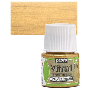 ΣΜΑΛΤΟ (ENAMEL) VITRAIL GOLD 45ML TRANSPARENT PEBEO