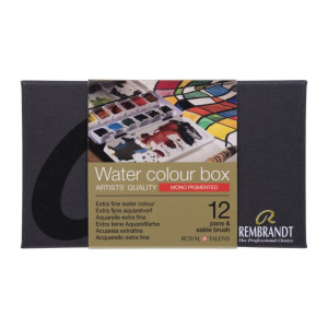 REMBRANDT WATERCOLOUR METAL TIN SET MONO-PIGMENTED COLOUR SELECTION | 12 PANS - BRUSH