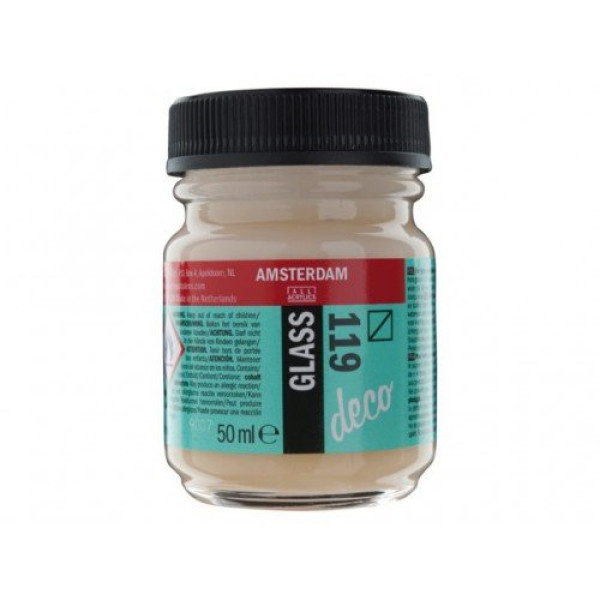 ΧΡΩΜΑ AMSTERDAM  GLASS 119 Transparent White 50ml