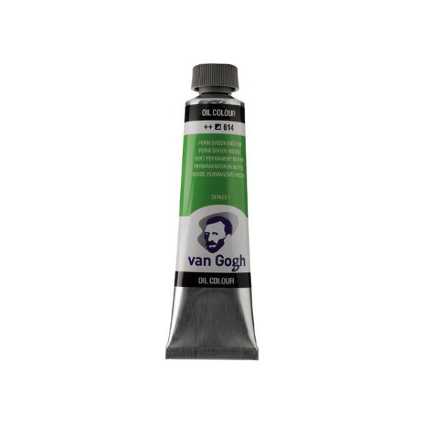 ΛΑΔΙΑ VAN GOGH 40ML S1 T.9 No. 614 Permanent Green Medium