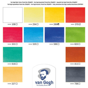 WATERCOLOUR POCKET BOX VAN GOGH ΣΕ ΠΑΣΤΙΛΙΕΣ 12 ΤΕΜ Basic