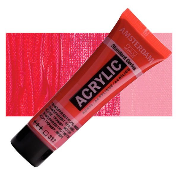 ΑΚΡΥΛΙΚΟ AMSTERDAM 20ml 317 Transp. Red Medium