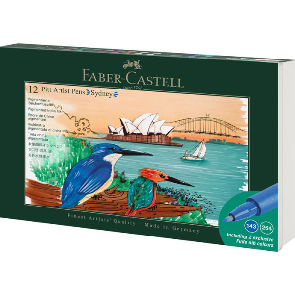 ΣΕΤ ΜΑΡΚΑΔΟΡΟΙ ΖΩΓΡΑΦΙΚΗΣ FABER-CASTELL PITT ARTIST PEN 12ΤΕΜ, SYDNEY, 267138