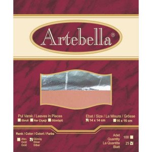 ΦΥΛΛΑ ΑΣΗΜΙ 14x14cm 25ΤΕΜ ARTEBELLA