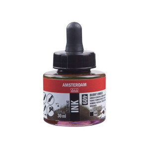 ΜΕΛΑΝΙ INK AMSTERDAM 409 30ML BURNT UMBER