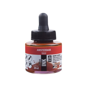 ΜΕΛΑΝΙ INK AMSTERDAM 411 30ML BURNT SIENNA