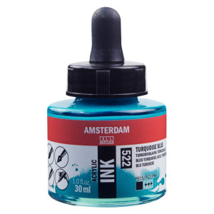 ΜΕΛΑΝΙ INK AMSTERDAM 522 30ML TURQ. BLUE