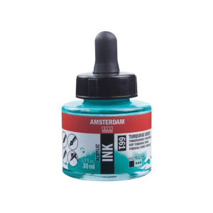 ΜΕΛΑΝΙ INK AMSTERDAM 661 30ML TURQ.GREEN