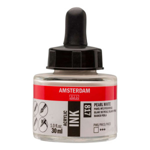 ΜΕΛΑΝΙ INK AMSTERDAM 817 30ML PEARL WHITE