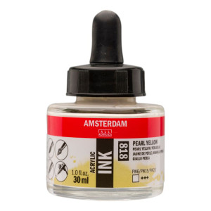 ΜΕΛΑΝΙ INK AMSTERDAM 818 30ML PEARL YELLOW