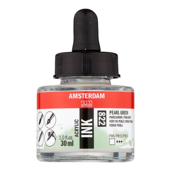 ΜΕΛΑΝΙ INK AMSTERDAM 822 30ML PEARL GREEN