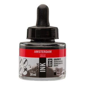 ΜΕΛΑΝΙ INK AMSTERDAM 840 30ML GRAPHITE