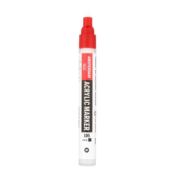 ΜΑΡΚΑΔΟΡΟΣ ΑΚΡΥΛΙΚΟΣ AMSTERDAM 4MM 105 TITANIUM WHITE SW