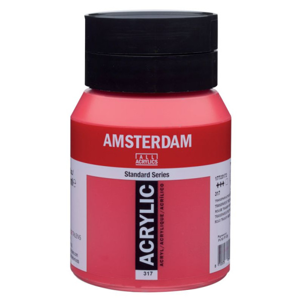 ΑΚΡΥΛΙΚΟ AMSTERDAM 500ML No 317 TRANSP.RED MED