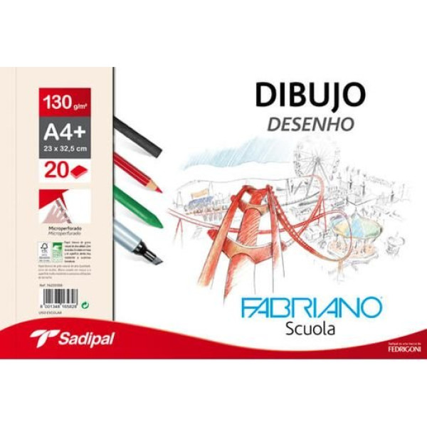 ΜΠΛΟΚ ΣΧΕΔΙΟΥ A4 23x32,5cm 20Φ 160g ΛΕΥΚΟ (ΜΟΛΥΒΙ/ΚΑΡΒΟΥΝΟ/ΠΑΣΤΕΛ))