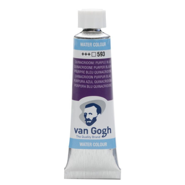 WATERCOLOUR VAN GOGH 10ML 593 QUINAPURPLE BLUE