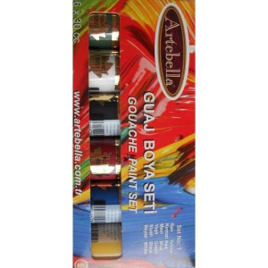 ΣΕΤ ΤΕΜΠΕΡΕΣ 6Χ30CC NO1 GOUACE PAINT ARTEBELLA