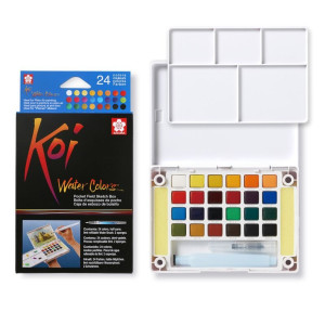 ΣΕΤ WATERCOLOURS ΚΑΣΕΤΙΝΑ 24 ΧΡΩΜΑΤΑ+ΑΞΕΣΟΥΑΡ KOI SAKURA KOI SAKURA