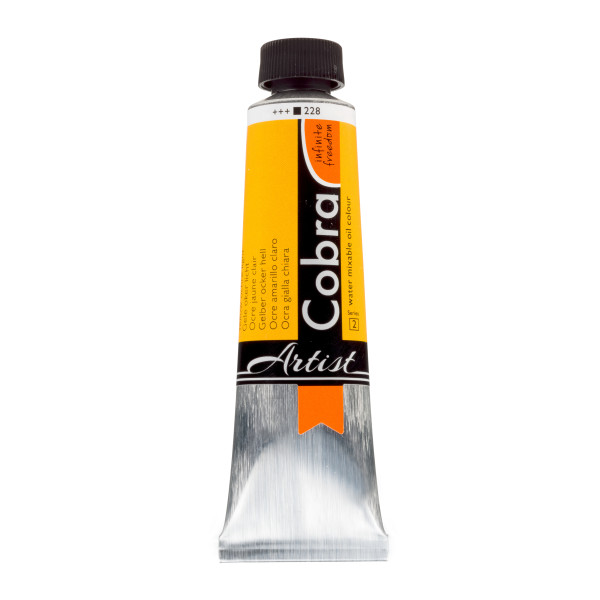 ΛΑΔΙ COBRA  40ML 228  YELLOW OCHRE LT  WATER-MIXABLE OIL