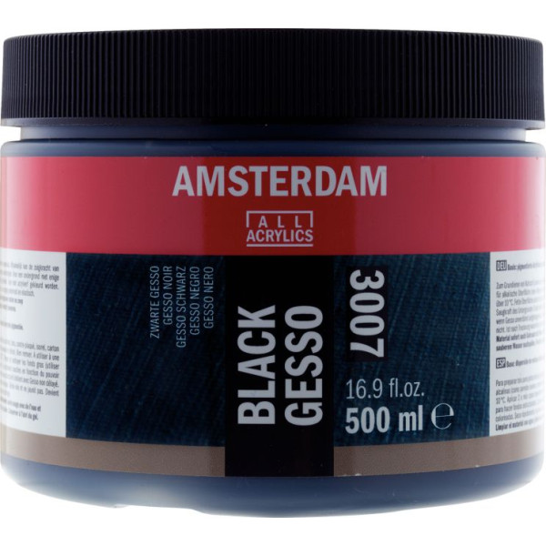 AMSTERDAM GESSO BLACK 3007 500ML