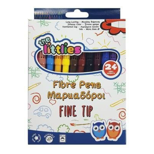 ΜΑΡΚΑΔΟΡΟΙ ΖΩΓΡΑΦΙΚΗΣ ΛΕΠΤΟΙ  24ΧΡΩΜΑΤΑ  LITTLIES