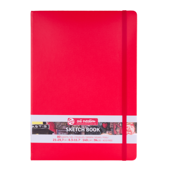 ΜΠΛΟΚ ΣΧΕΔΙΟΥ 21x30 Red ΜΕ ΛΑΣΤΙΧΟ ART CREATION 140g 80 ΦΥΛΛΑ