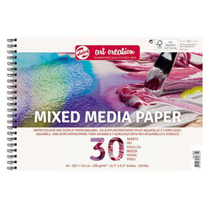 ΜΠΛΟΚ ΣΠΙΡΑΛ MIXED MEDIA PAPER A3 250g 30 ΦΥΛΛΑ  ART CREATION