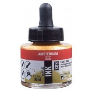 ΜΕΛΑΝΙ INK AMSTERDAM 30ml 802 LIGHT GOLD