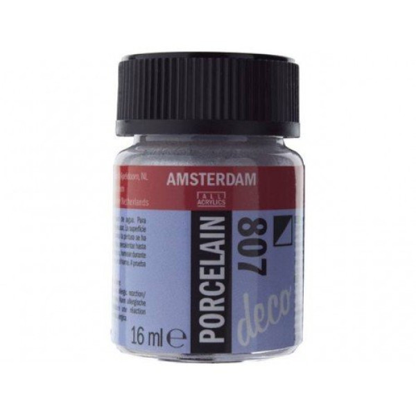 ΧΡΩΜΑ AMSTERDAM ΠΟΡΣΕΛΑΝΗΣ 807 Silver Opaque 16ml