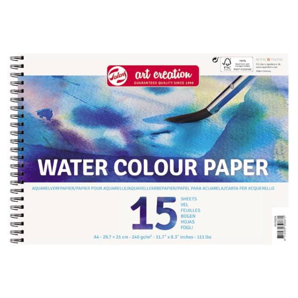 ΜΠΛΟΚ WATER COLOUR PAPER Α4 240g 15 ΦΥΛΛΑ ART CREATION