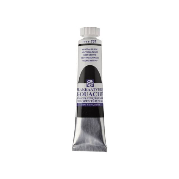 GOUACHE ΤΕΜΠΕΡΑ 20ml 737 Neutral Black ROYAL TALENS