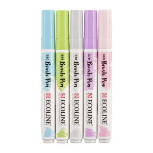 ECOLINE BRUSHPEN ROYAL TALENS ΣΕΤ 5TEM Pastel
