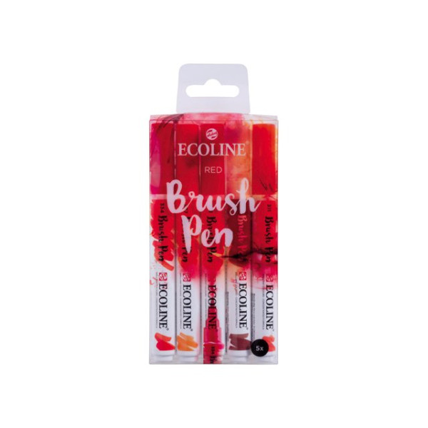 ECOLINE BRUSHPEN ROYAL TALENS ΣΕΤ 5TEM Red