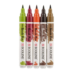 ECOLINE BRUSHPEN ROYAL TALENS ΣΕΤ 5TEM Autumn