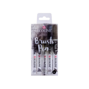 ECOLINE BRUSHPEN ROYAL TALENS ΣΕΤ 5TEM Grey
