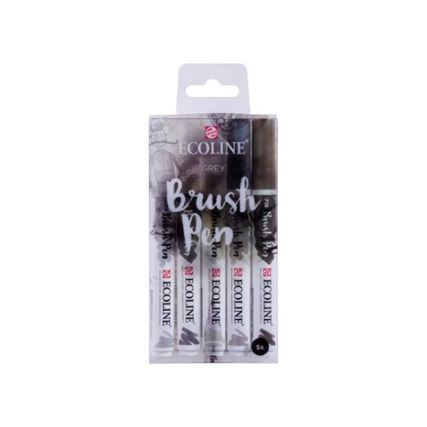ECOLINE BRUSHPEN ROYAL TALENS ΣΕΤ 5TEM Grey