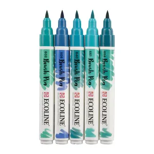 ECOLINE BRUSHPEN ROYAL TALENS ΣΕΤ 5TEM Green Blue