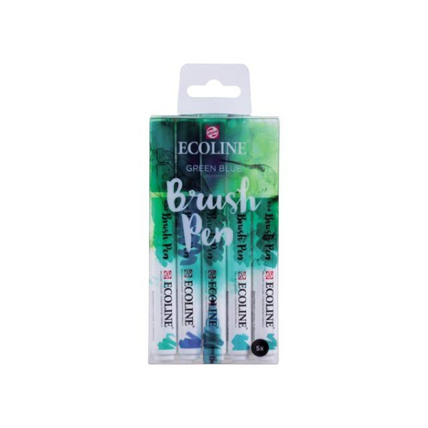 ECOLINE BRUSHPEN ROYAL TALENS ΣΕΤ 5TEM Green Blue