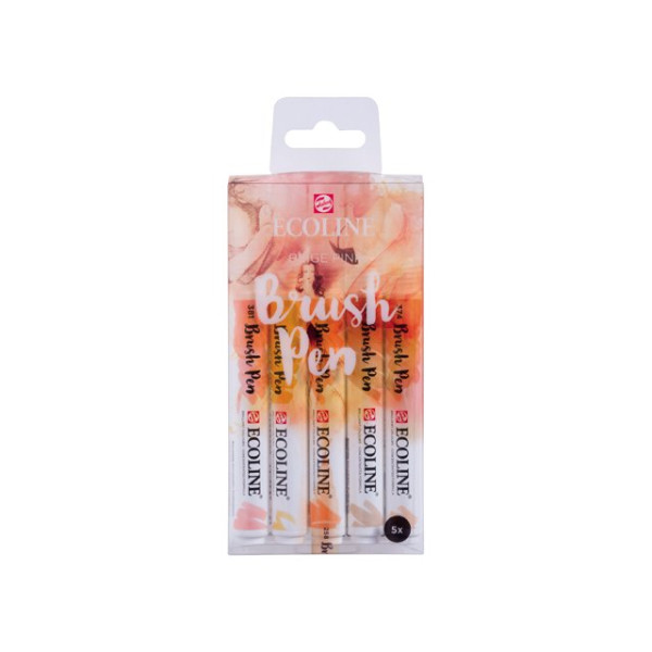 ECOLINE BRUSHPEN ROYAL TALENS ΣΕΤ 5TEM Beige Pink