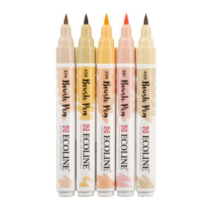 ECOLINE BRUSHPEN ROYAL TALENS ΣΕΤ 5TEM Beige Pink