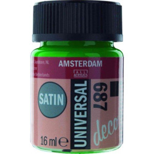 ΧΡΩΜΑ AMSTERDAM UNIVERSAL SATIN BRIGHT GREEN 687 16ML
