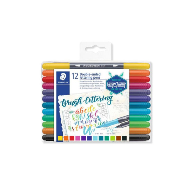 ΣΕΤ ΜΑΡΚΑΔΟΡΟΙ BRUSH PEN ΜΕ ΔΙΠΛΗ ΜΥΤΗ (ΠΙΝΕΛΟ) 12ΤΕΜ
