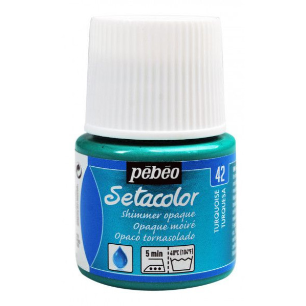ΧΡΩΜΑ ΥΦΑΣΜΑΤΟΣ TURQUOISE MOIRE  SETACOLOR OPAQUE 45 ML