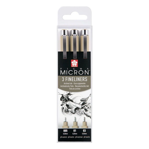 ΣΕΤ ΜΑΡΚΑΔΟΡOI SAKURA PIGMA MICRON 3ΤΕΜ (005-01-03)