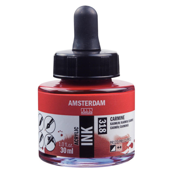 ΜΕΛΑΝΙ INK AMSTERDAM 30ml 318 CARMINE