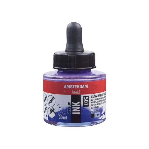 ΜΕΛΑΝΙ INK AMSTERDAM 30ml 507 ULTRAMARINE VIOLET