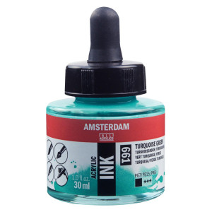 ΜΕΛΑΝΙ INK AMSTERDAM 30ml 661 TURQUOISE GREEN