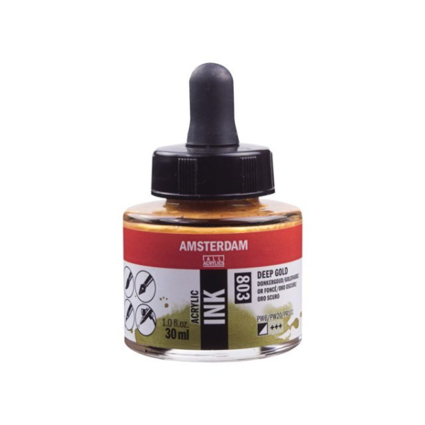 ΜΕΛΑΝΙ INK AMSTERDAM 30ml 803 DEEP GOLD