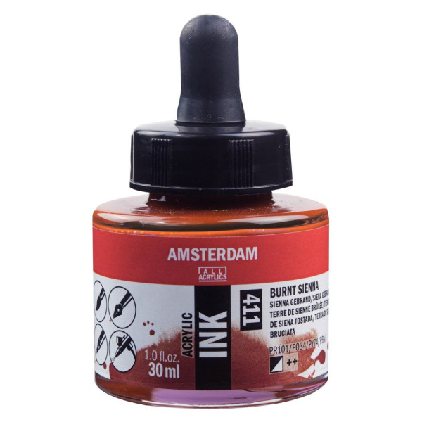 ΜΕΛΑΝΙ INK AMSTERDAM 30ml 411 BURNT SIENNA