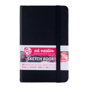 ΜΠΛΟΚ ΣΧΕΔΙΟΥ 9x14 Black ΜΕ ΛΑΣΤΙΧΟ ART CREATION 140g 80ΦΥΛΛΑ